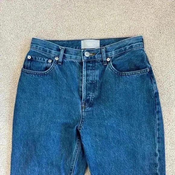 Everlane The 90s Cheeky Jeans Organic Cotton Ankle Crop Dark Wash Blue Size 26 - Picture 3 of 8